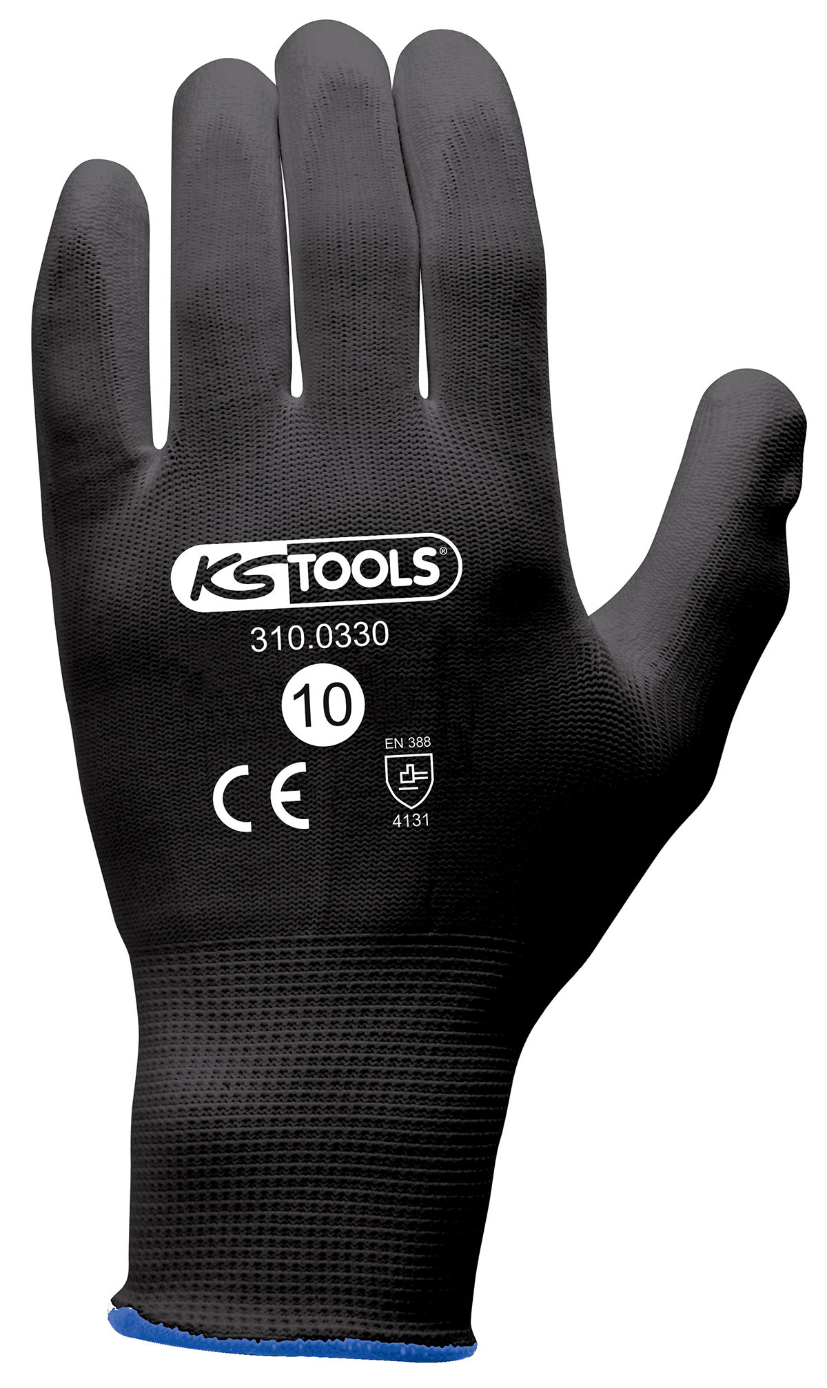 Gants microfibres noirs, T.9, 12 paires KS TOOLS - 310.03
