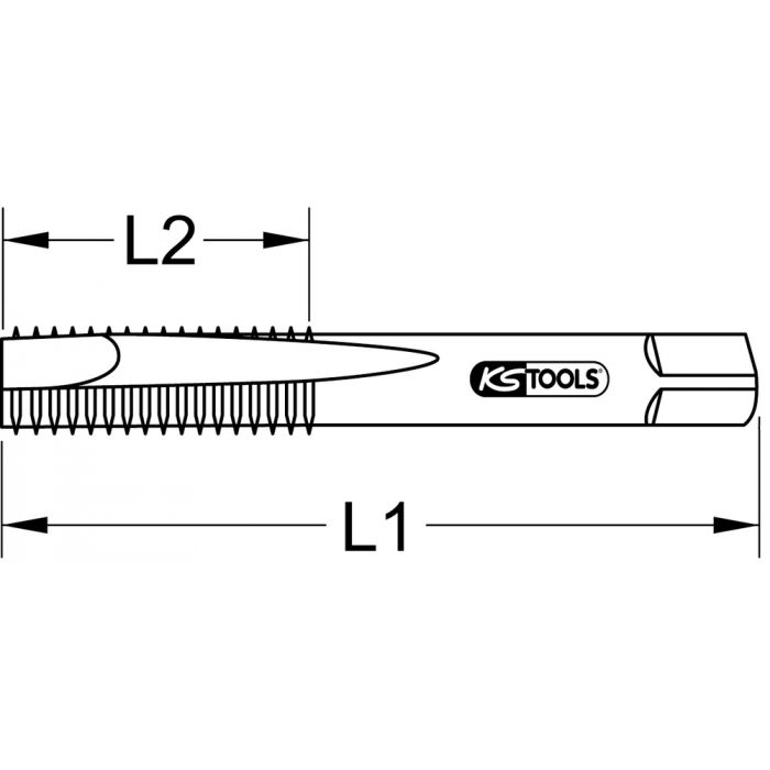 Jeu de 3 tarauds à main HSS, M2,5 x 0,45 KSTOOLS - 3310025
