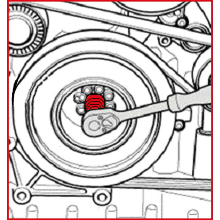 Boulon adaptateur de poulie du vilebrequin KSTOOLS - 4009043