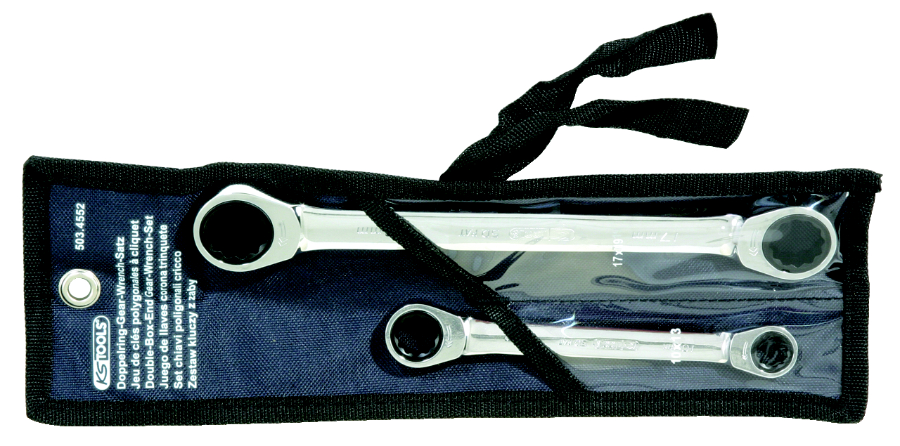 Jeu de 2 clés polygonales à cliquet GEARplus® KS TOOLS - 503.4552