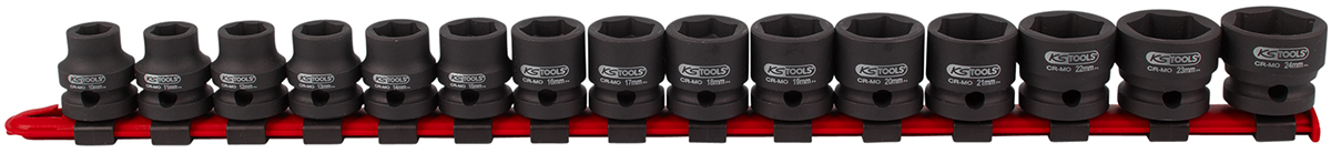 Jeu de douilles à choc extra courtes - 10 à 24 mm KS TOOLS - 515.0055