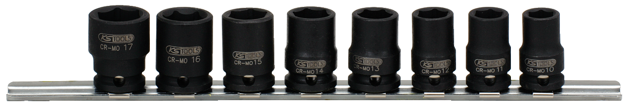Jeu de douilles à chocs sur rail 3/8'', 8 pcs KS TOOLS - 515.0608