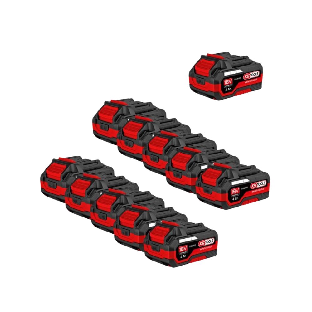 Pack batteries 18V 4Ah 10+1 offerte KS TOOLS - 515.4702F-A1