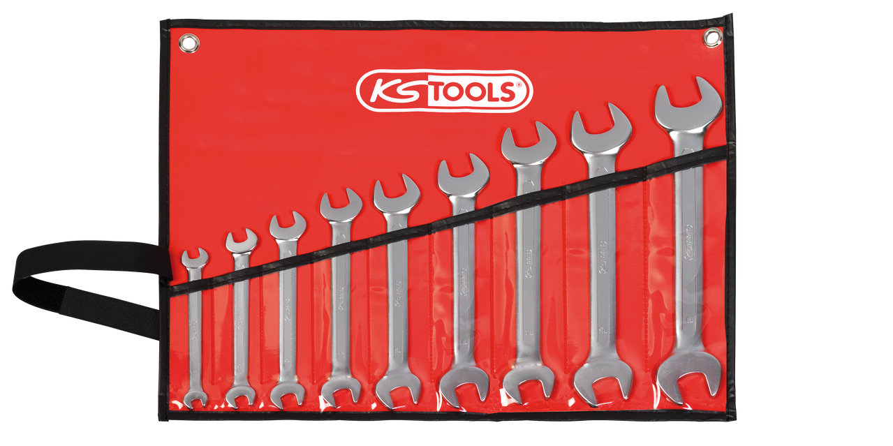 Jeu de 9 clés à fourches métriques - en trousse KS TOOLS - 517.1121
