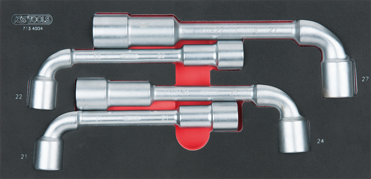 Module de clés à pipe débouchées - 6 pans, 4 pièces KS TOOLS - 713.4004