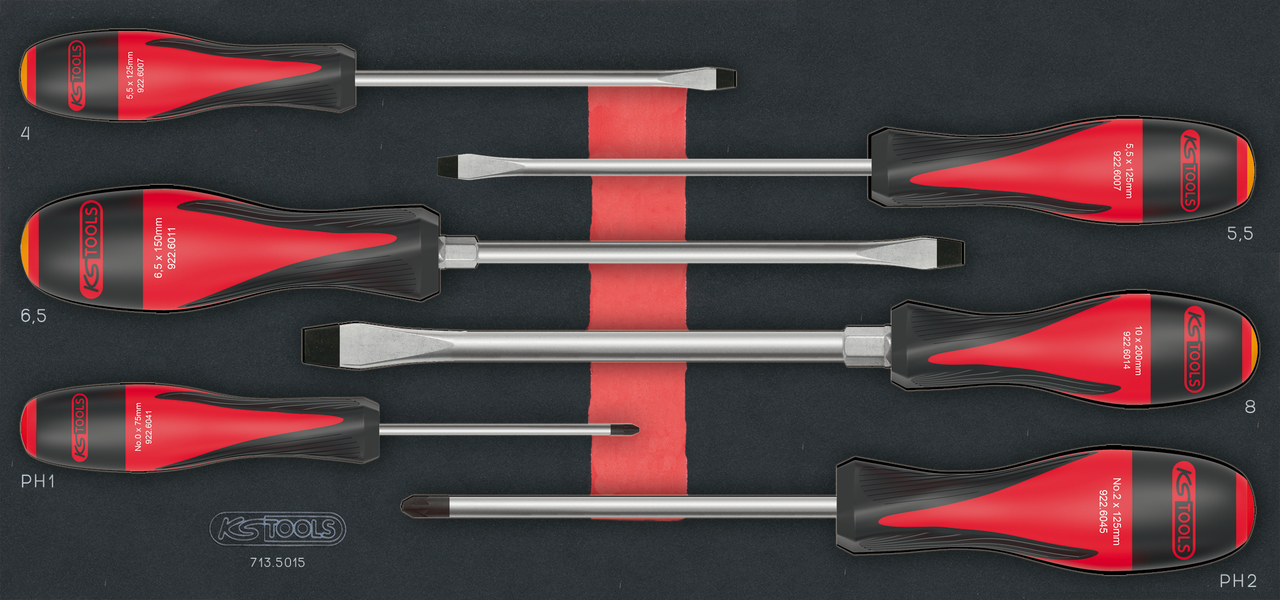 Module de tournevis ULTIMATE® Fente - PHILLIPS®, 6 pièces KS TOOLS - 713.5015