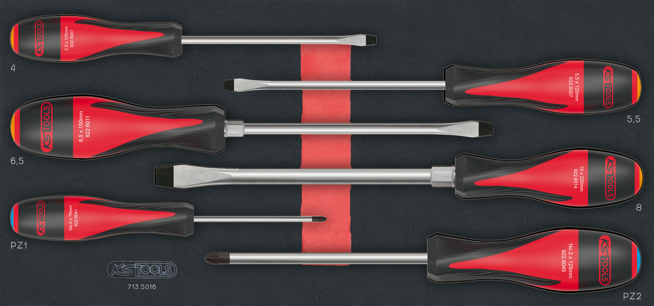 Module de tournevis ULTIMATE® Fente - POZIDRIV®, 6 pièces KS TOOLS - 713.5016