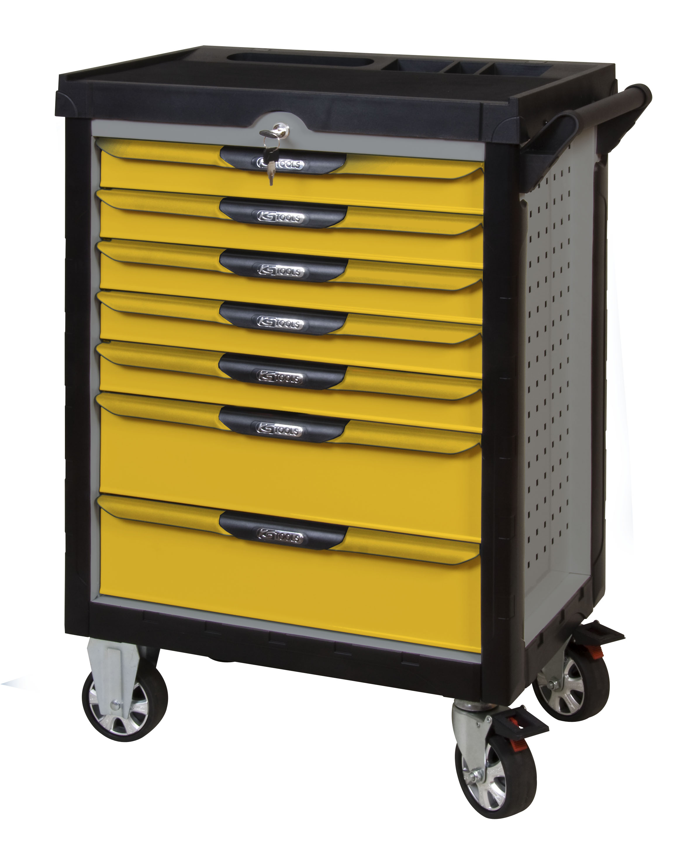 Servante ULTIMATE grise et jaune, 7 tiroirs KS TOOLS - 814.0007