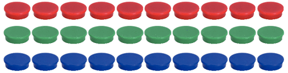 Jeu d'aimants rouges Diam.25mm, 10pcs KS TOOLS - 860.0882