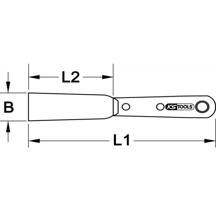Grattoir lame inox, 20x185 mm KSTOOLS - 9072267