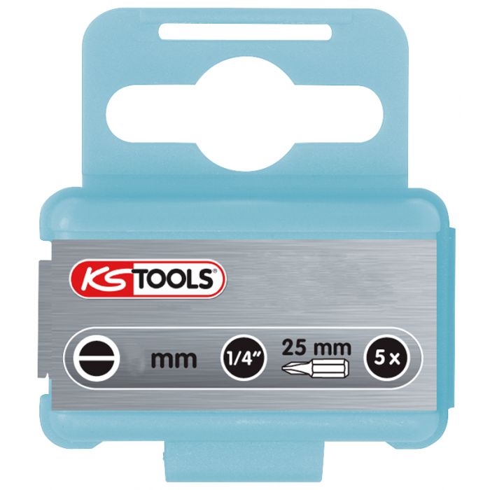 Boite de 5 embouts de vissage INOX Fente 1/4