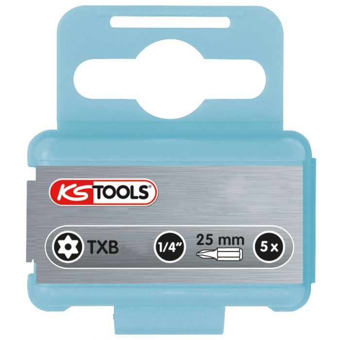 Boite de 5 embouts de vissage INOX TORX® percé 1/4