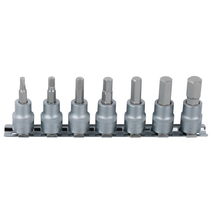 Rail de 7 douilles tournevis 6 pans ULTIMATE 1/4'', 2,5 - 8 mm KSTOOLS - 911.1544