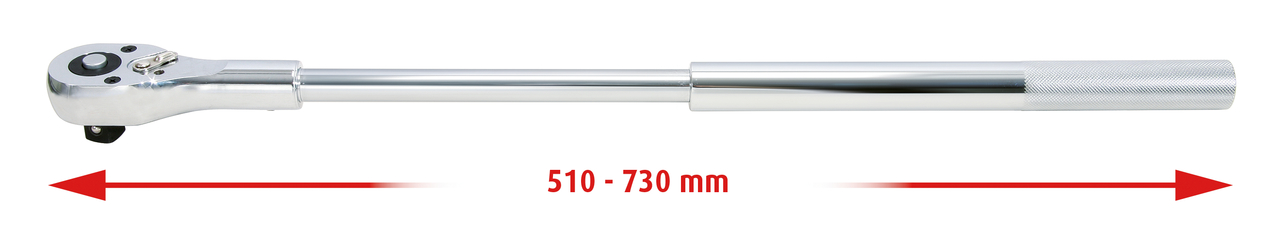 Cliquet téléscopique 3/4'' - 24 dents - L.510 à 730 mm KS TOOLS - 911.3490