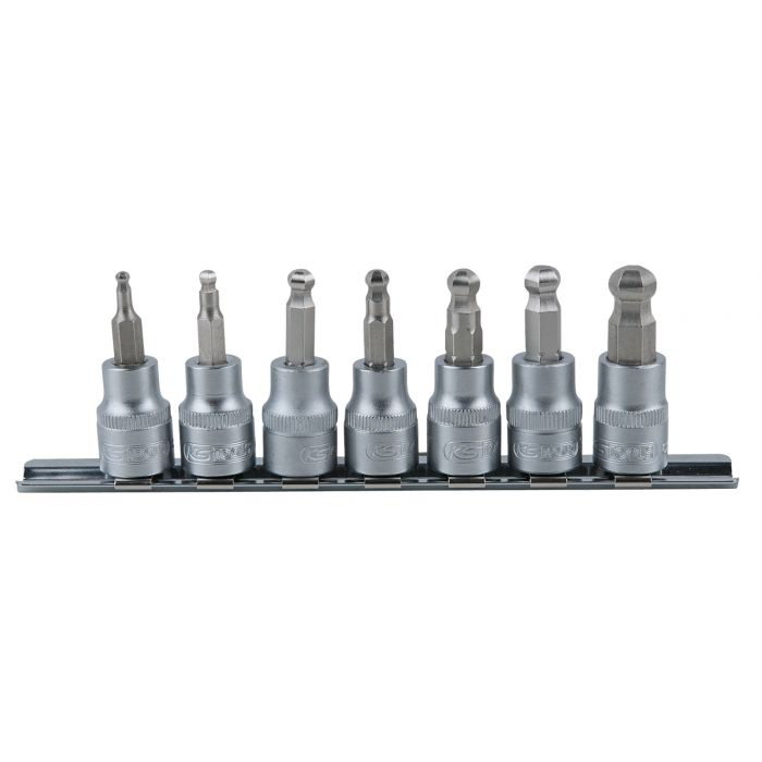 Rail de 7 douilles tournevis 6 pans sphérique ULTIMATE® 3/8'' KSTOOLS - 911.3922