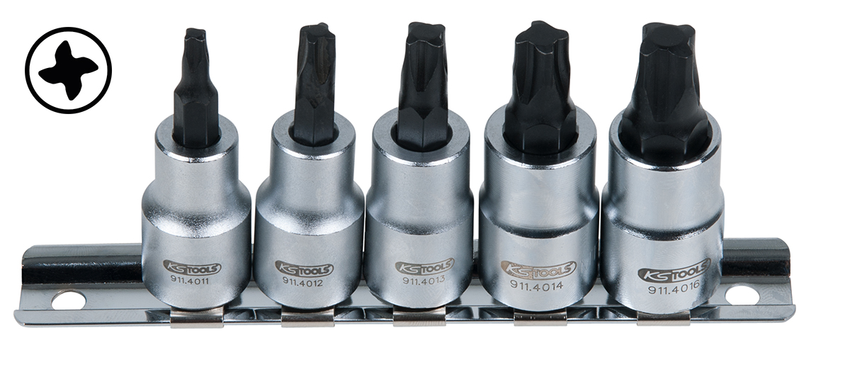Jeu de douilles tournevis MORTORq® 3/8'', 5 pcs KS TOOLS - 911.4010