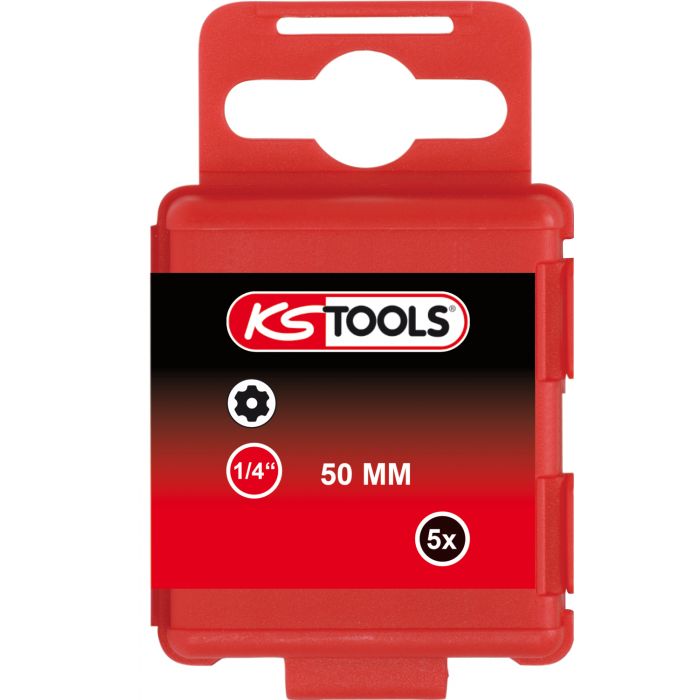 Embout de vissage TORX-PLUS® percé, L.50 mm - 1/4'' - IPR27 KSTOOLS - 9118369
