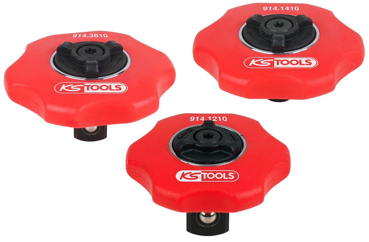 Jeu de mini-cliquets réversibles sans manche 1/4'' - 3/8'' - 1/2'' KS TOOLS - 914.1215