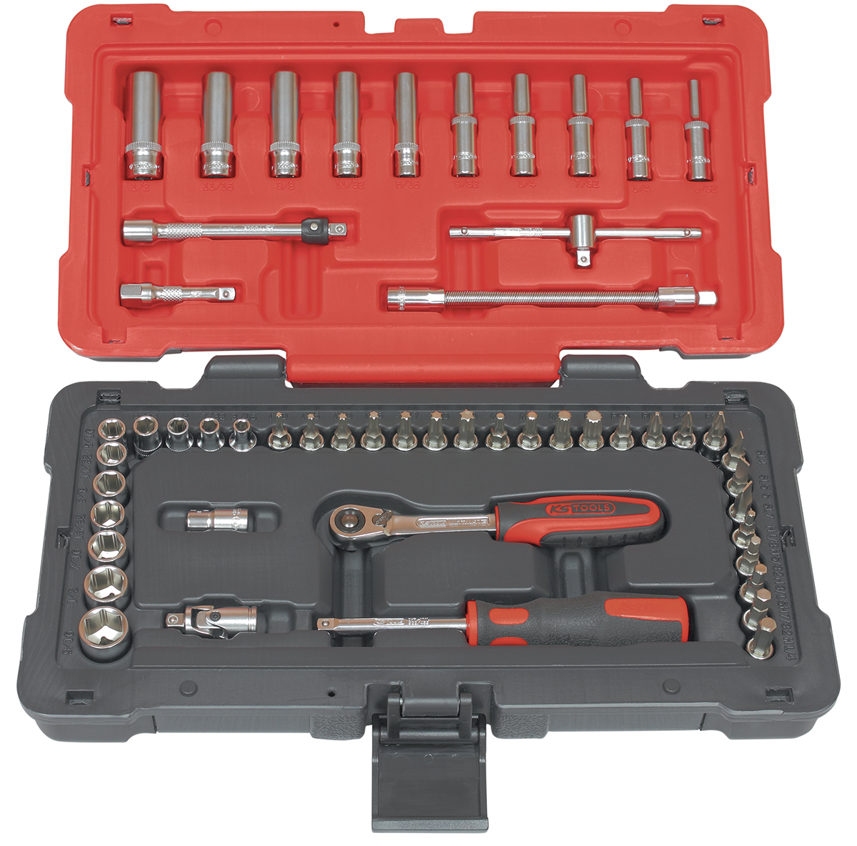 Coffret de douilles et accessoires ULTIMATE® en pouces 1/4'', 52 pièces KS TOOLS - 922.0652