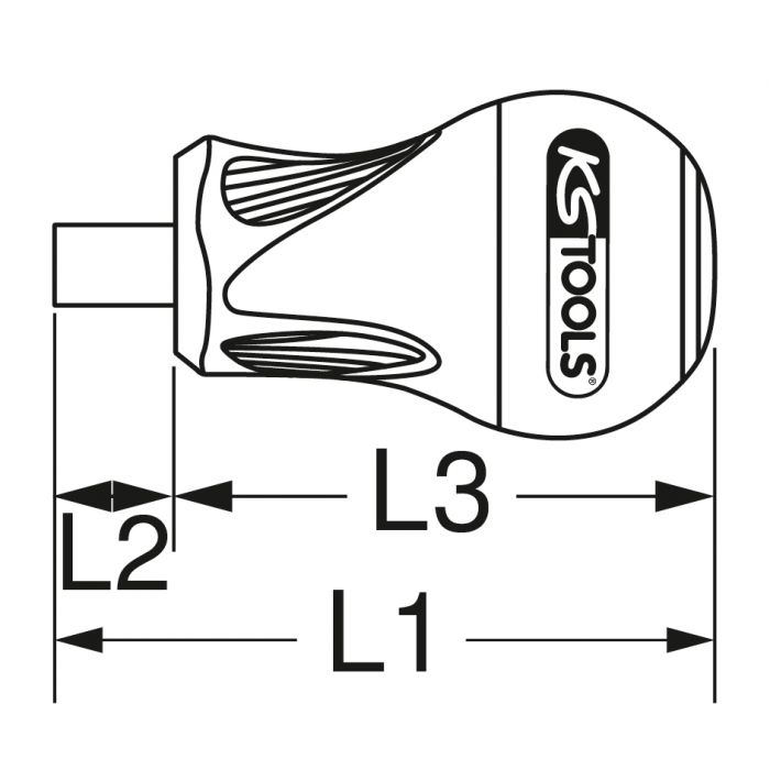 Tournevis porte-embouts Tom pouce ULTIMATE 1/4'', L. 10 mm KSTOOLS - 9221197