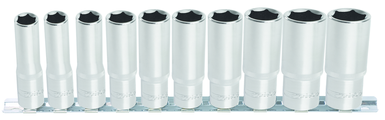 Rail de 10 douilles longues 6 pans ULTIMATE® 1/2'' KS TOOLS - 922.1263