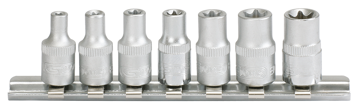 Rail de 7 douilles ULTIMATE® TORX® 1/4'' KS TOOLS - 922.1539