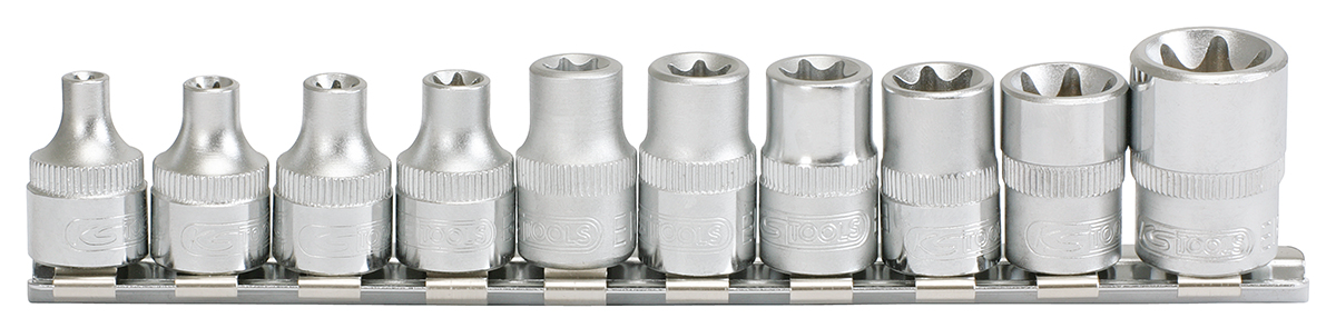 Rail de 10 douilles ULTIMATE® TORX® 3/8'' KS TOOLS - 922.4024