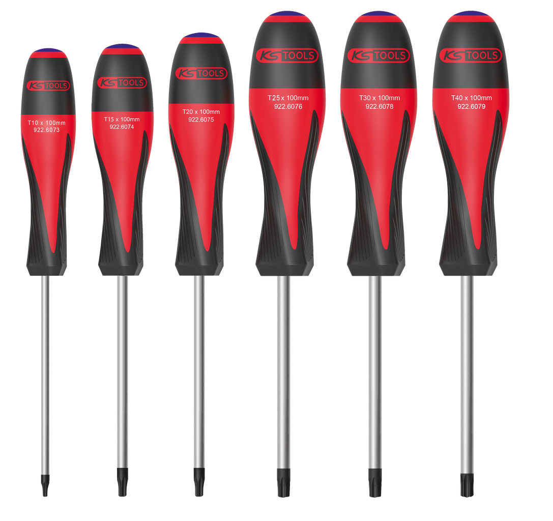 Jeu de 6 tournevis ULTIMATE®, TORX® percé KS TOOLS - 922.6070