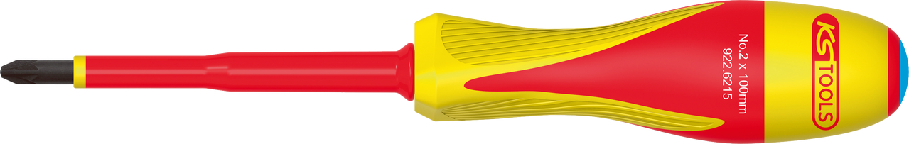 Tournevis POZIDRIV® bi-matière isolé 1000V, PZ1 - 80x185 mm KS TOOLS - 922.6214