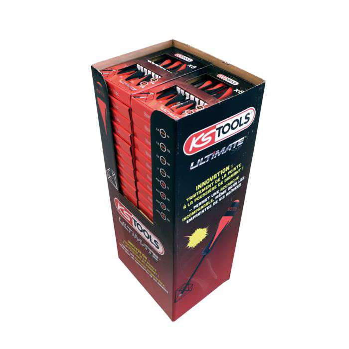 Display de 20 jeux de 8 tournevis ULTIMATEgrip, Fente - PH KSTOOLS - 922.6420D