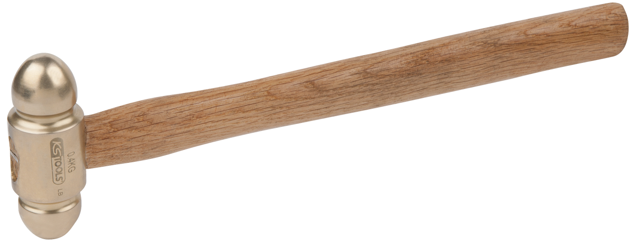 Marteau à panne sphérique BRONZEplus manche hickory, tête 800g, 380mm KS TOOLS - 963.2113