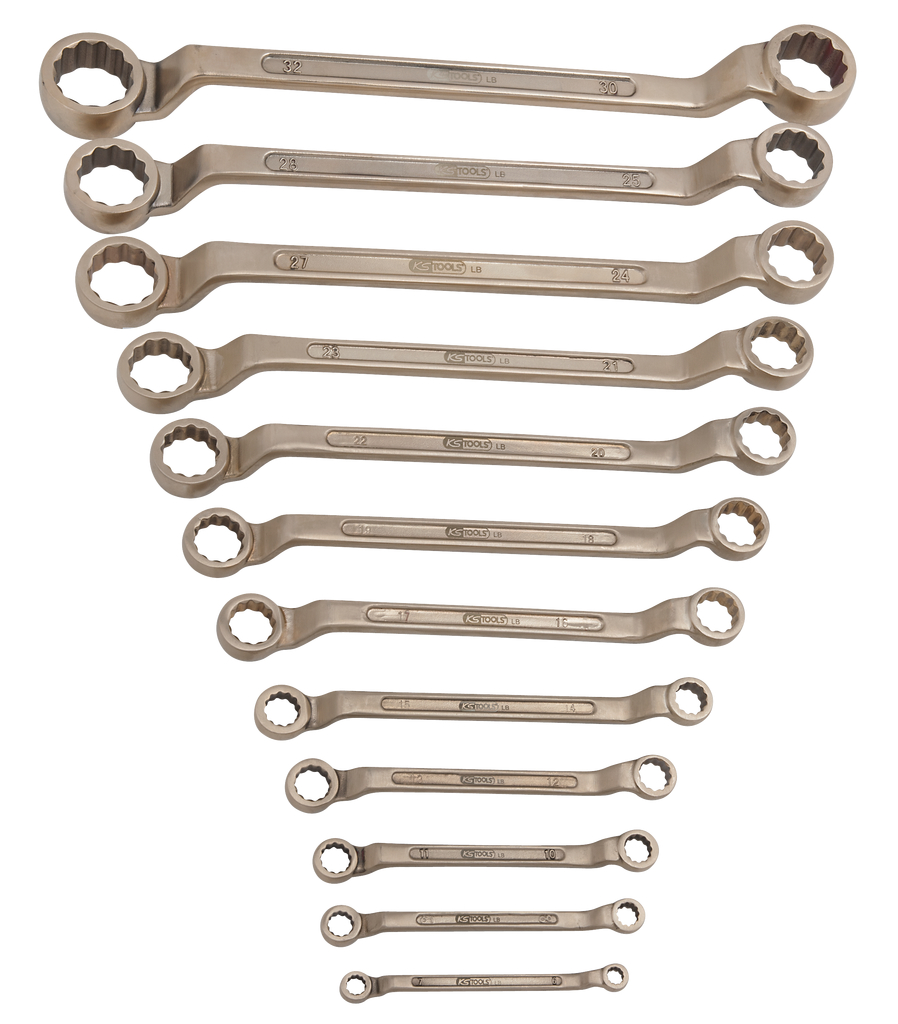Jeu de clés polygonales contre-coudées BRONZEplus, 8 pièces KS TOOLS - 963.7477
