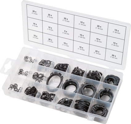 Assortiment de circlips de type externe x300 KS TOOLS - 970.0100