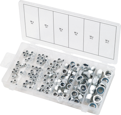 Assortiment d'écrous de sécurité x146 KS TOOLS - 970.0120