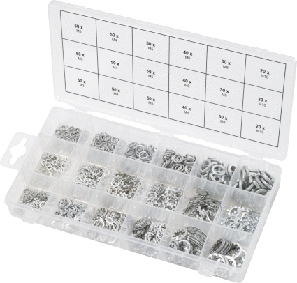 Assortiment de rondelles et de rondelles dentées x720 KS TOOLS - 970.0240
