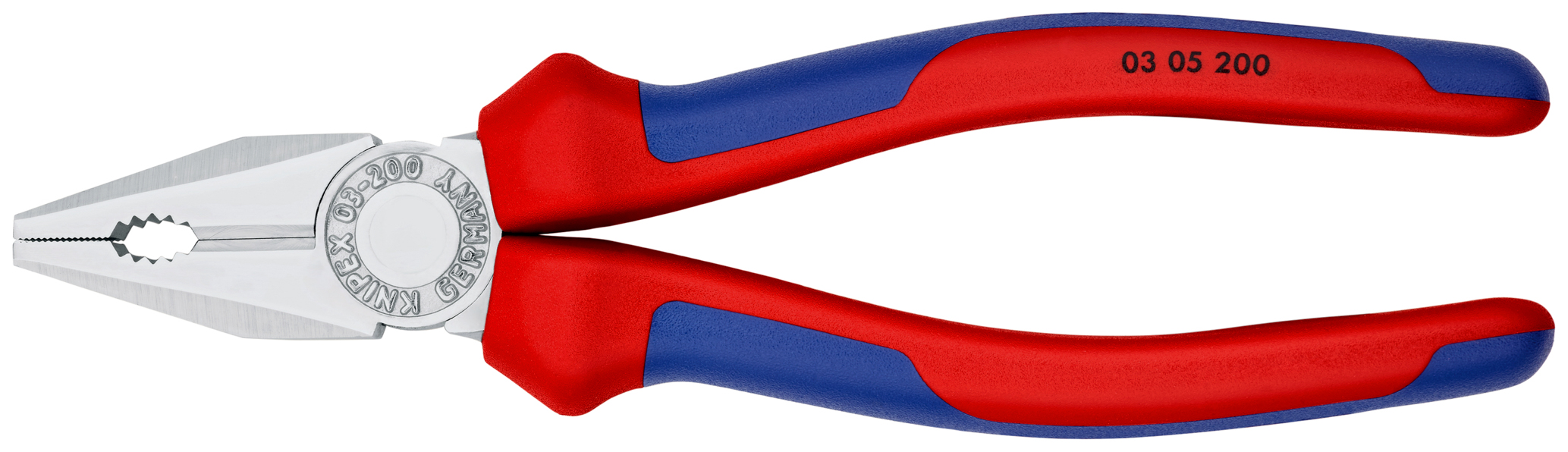 Pince universelle 200mm chrome sur carte KNIPEX - 03 05 200 SB