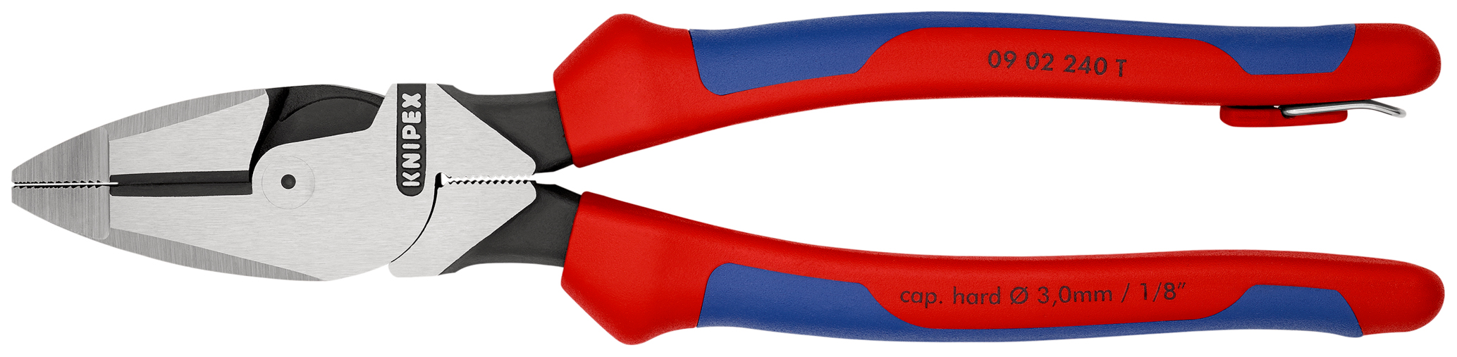 Pince univers. lineman 240mm antichute KNIPEX - 09 02 240 T BK