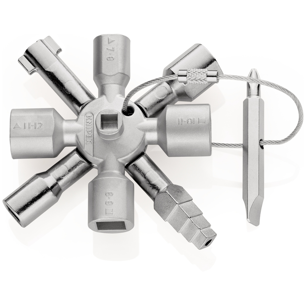 Clé universelle pour armoires de commandes TwinKey KNIPEX - 00 11 01