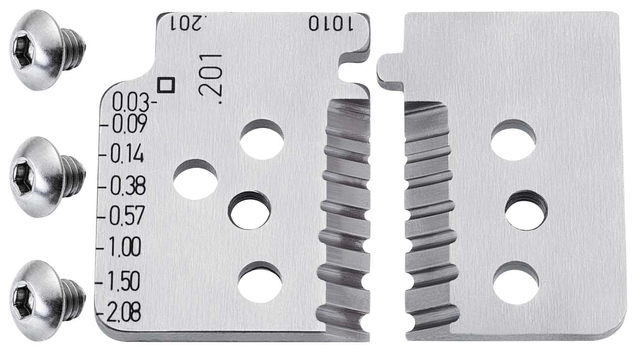 Lot de lames pour pince à dénuder de précision avec couteaux de forme 12 12 02 KNIPEX - 121902
