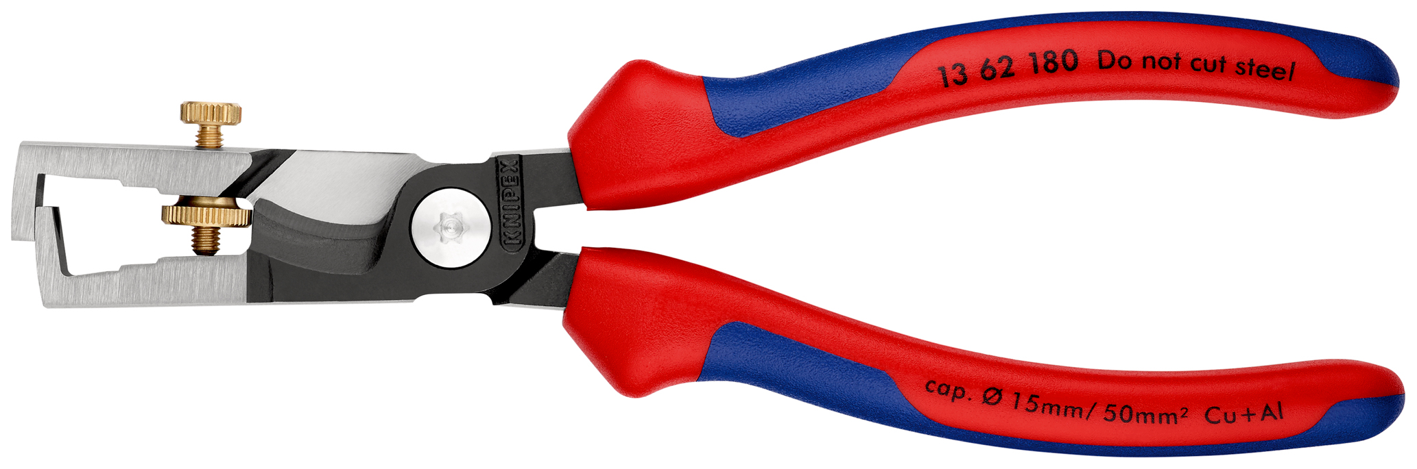 Pince à dénuder Strix avec coupe-câbles - KNIPEX - 13 62 180 SB