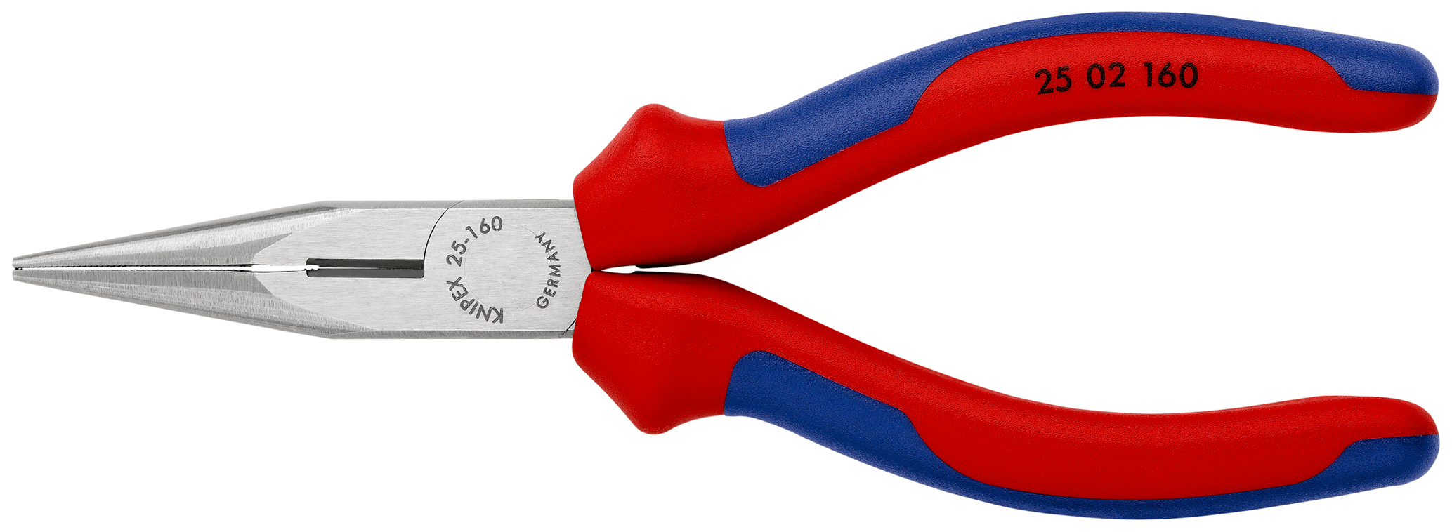 Pince a bec 1/2 rond 160mm av. tranchant KNIPEX - 25 02 160 SB