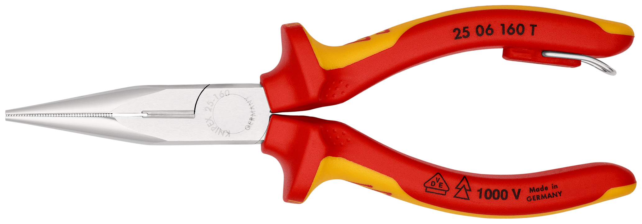 Pce bec 1/2rd 160mm chr. 1000v antichute KNIPEX - 25 06 160 T BK