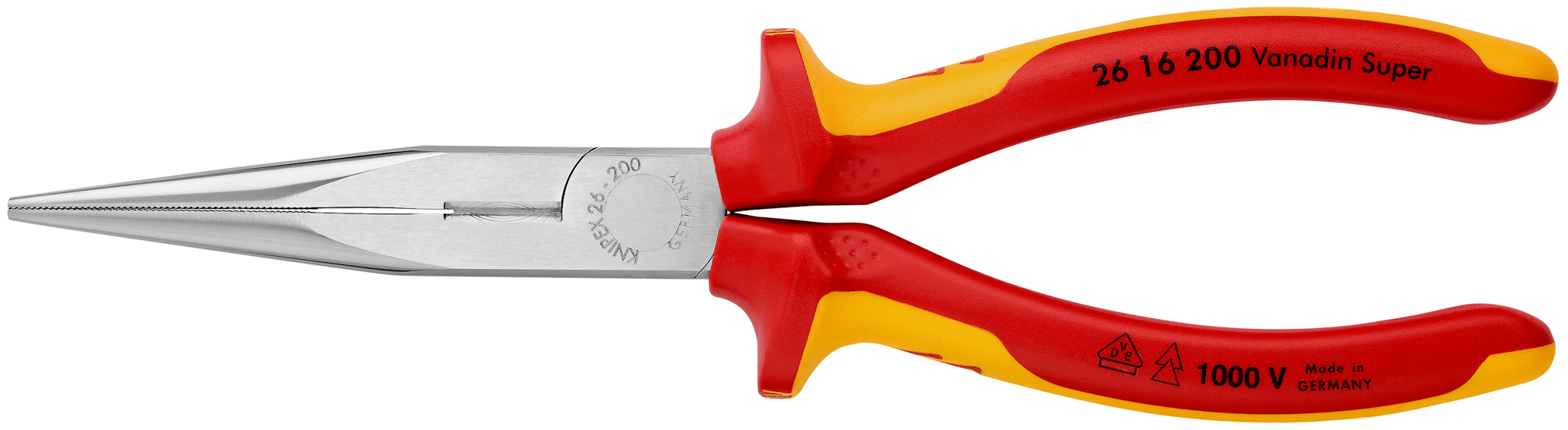 Pince demi-ronde avec tranchant 200mm chrome 1000v - KNIPEX - 26 16 200 SB