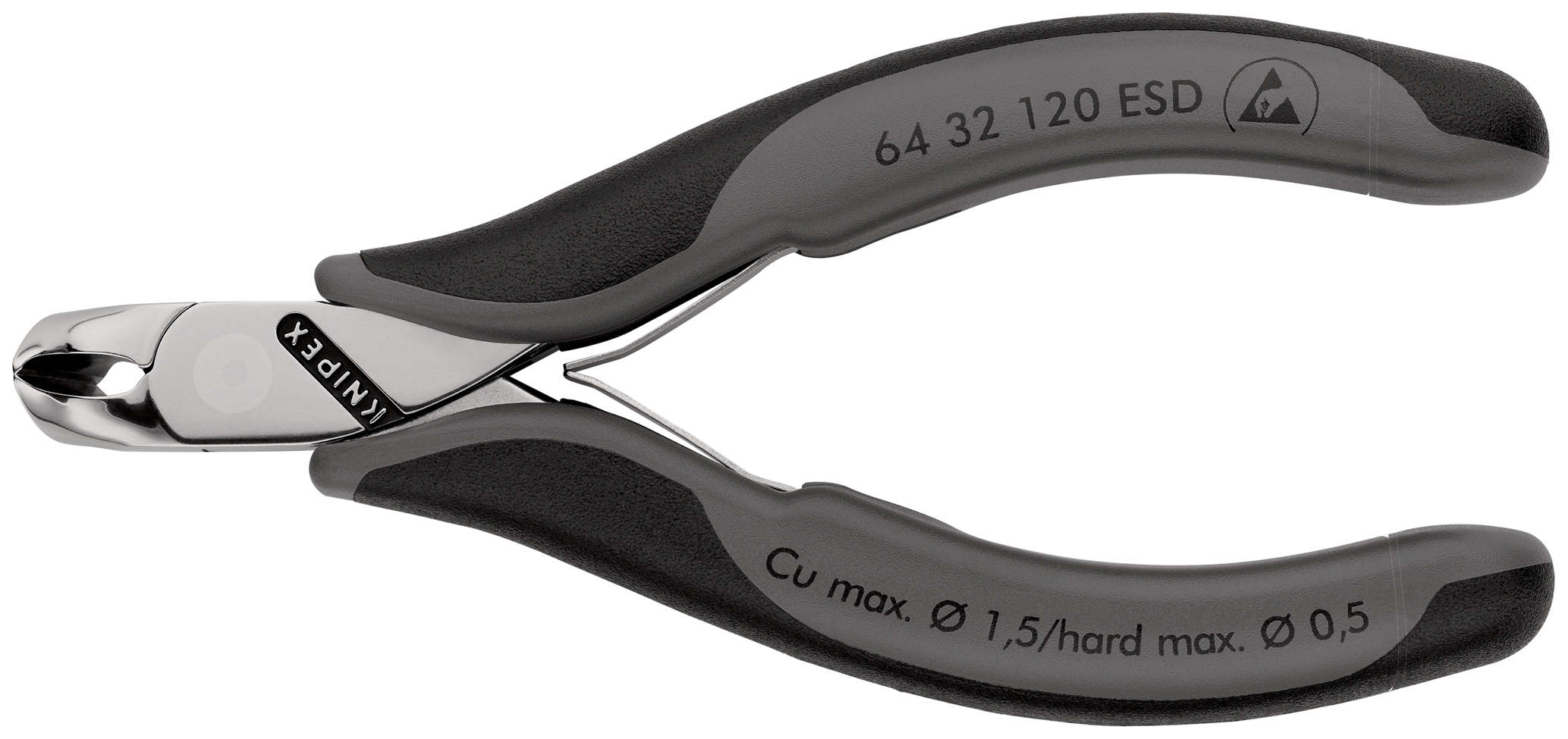 Pnce coupante devt 120mm electro 15° esd KNIPEX - 64 32 120 ESD