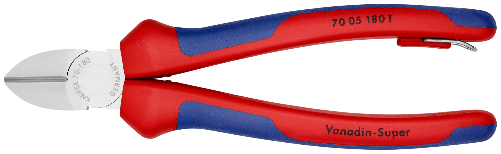 Pince coupte cote 180mm chrome antichute KNIPEX - 70 05 180 T BK