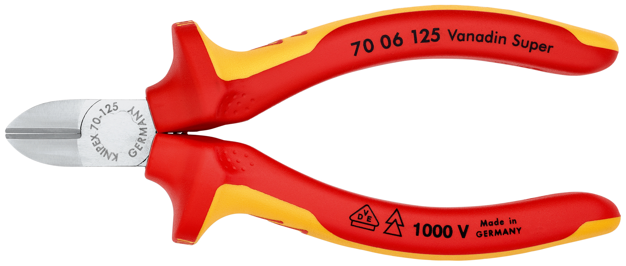 Pince coupante cote 125mm chrome 1000v KNIPEX - 70 06 125