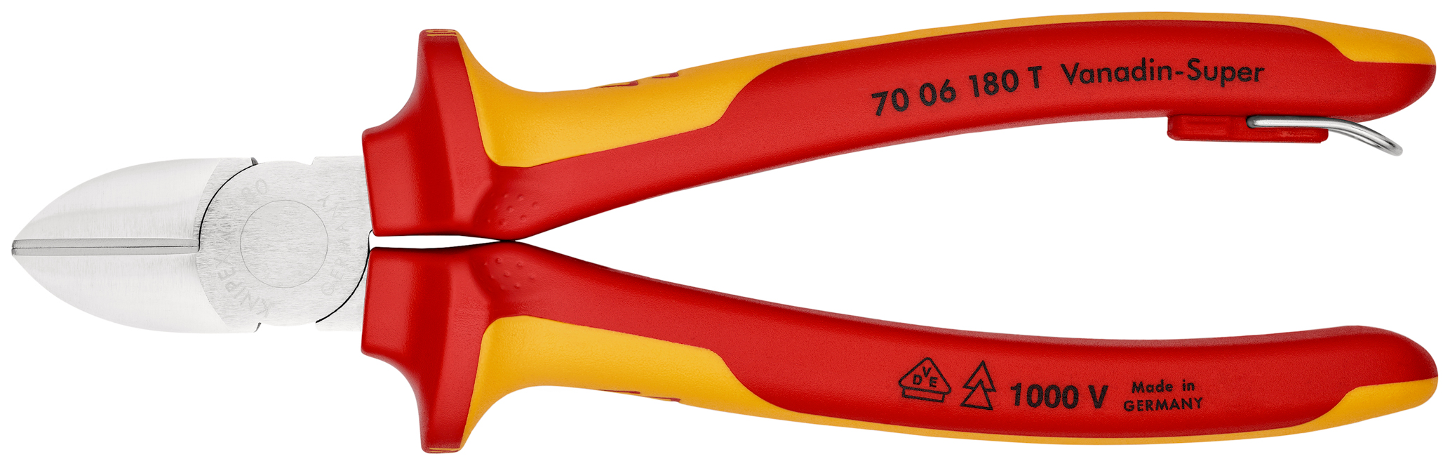 Pce cpte cote 180mm chrome 1000v antich KNIPEX - 70 06 180 T BK