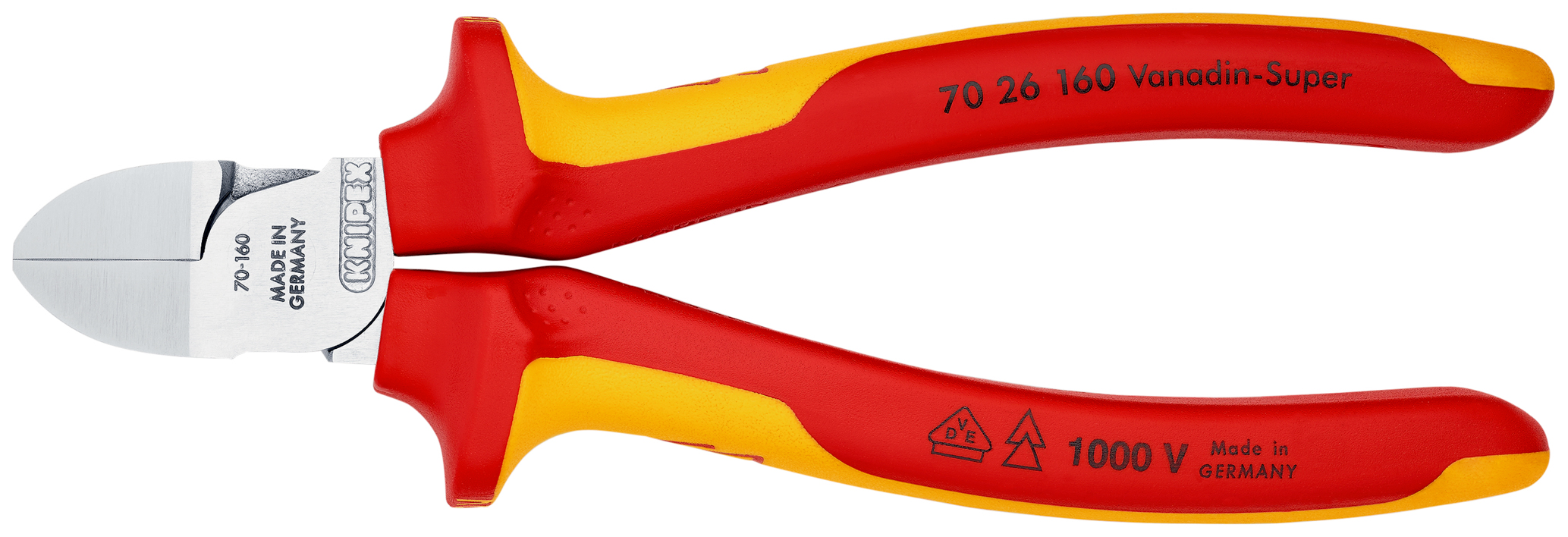 Pince coupante cote 160mm chrome 1000v KNIPEX - 70 26 160
