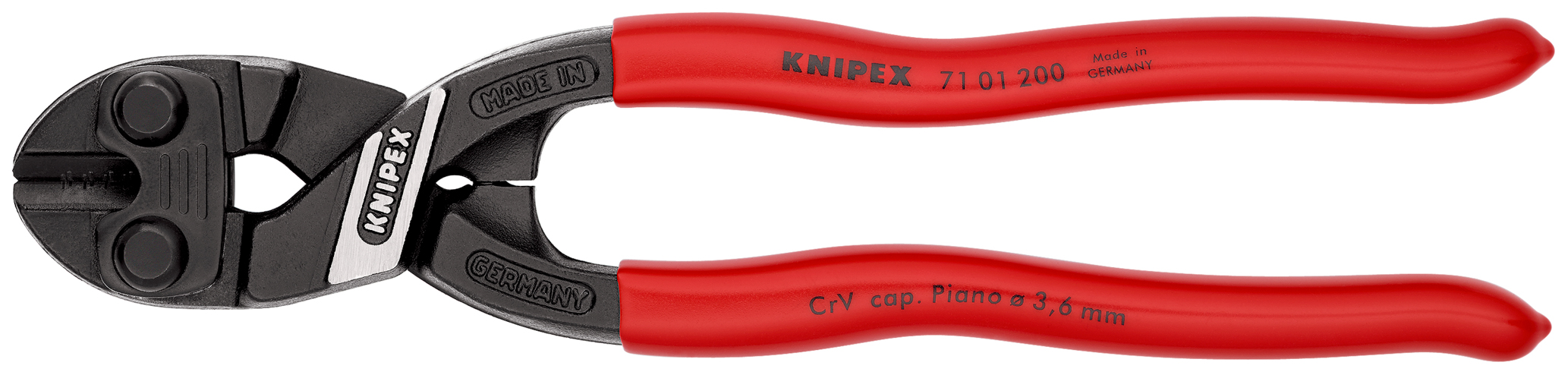 Pince coupe-boulon compact cobolt® 200mm - Sur carte - KNIPEX - 71 01 200 SB
