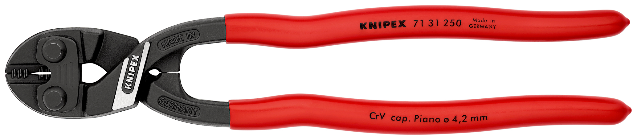 Pince coupe-boulon compact cobolt® 250mm - Sur carte - KNIPEX - 71 31 250 SB